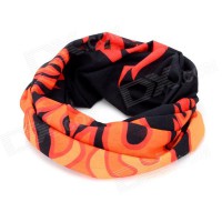 Head Scarf - Negro + Naranj