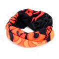 Head Scarf - Negro + Naranj